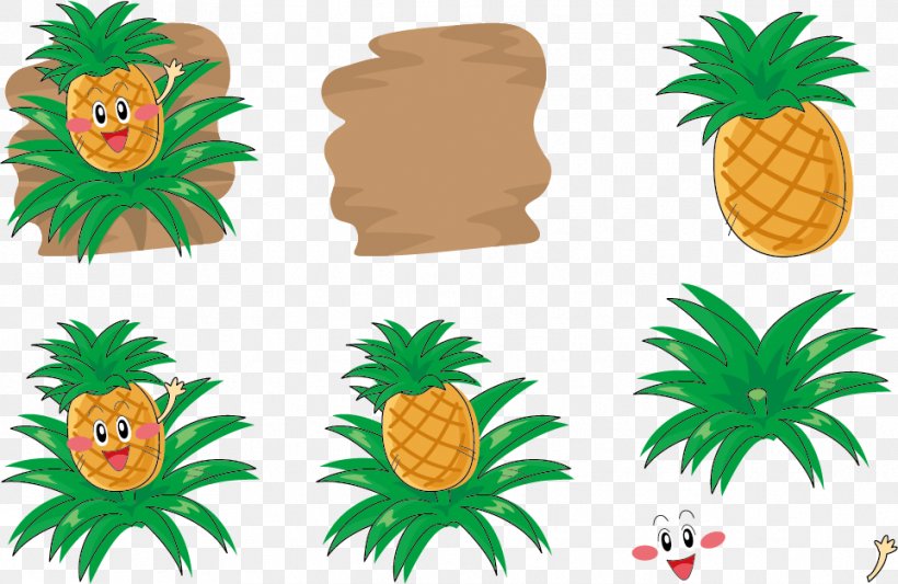 Pineapple Q-version Illustration, PNG, 963x627px, Pineapple, Aedmaasikas, Ananas, Auglis, Bromeliaceae Download Free