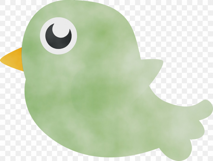 Green Toy Bird, PNG, 2999x2265px, Cartoon Bird, Bird, Cute Bird, Green, Paint Download Free