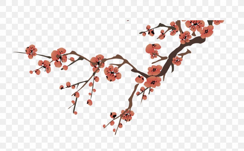 Ink Wash Painting Plum Blossom, PNG, 1373x851px, Ink Wash Painting, Art, Blossom, Branch, Calligraphy Download Free