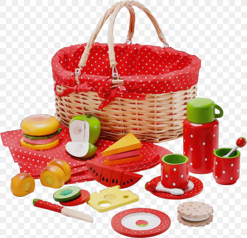 Strawberry, PNG, 1355x1306px, Watercolor, Baking, Basket, Fruit, Gift Basket Download Free