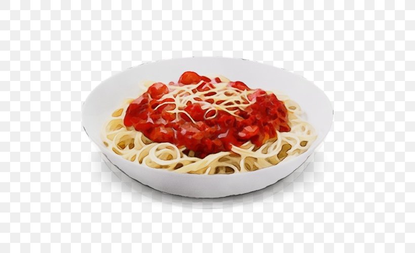 Food Cuisine Ingredient Dish Spaghetti, PNG, 500x500px, Watercolor, Capellini, Cuisine, Dish, Food Download Free