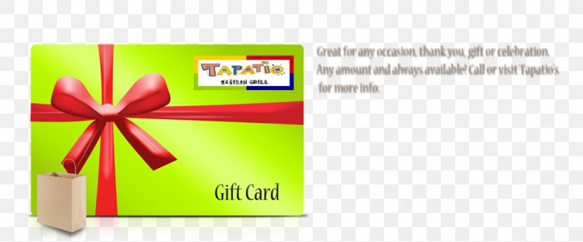 Mexican Cuisine Gift Card Restaurant Tapatio Mexican Grill, PNG, 960x400px, Mexican Cuisine, Brand, Credit Card, Cuisine, Dinner Download Free
