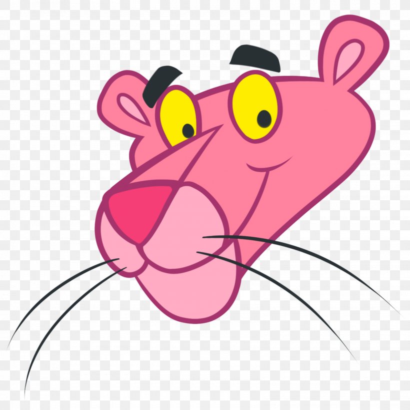 The Pink Panther Black Panther Cartoon, PNG, 1600x1600px, Watercolor, Cartoon, Flower, Frame, Heart Download Free