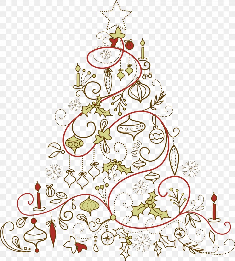Christmas Tree Christmas Ornament Illustration, PNG, 3023x3371px, Christmas Tree, Area, Branch, Christmas, Christmas Card Download Free
