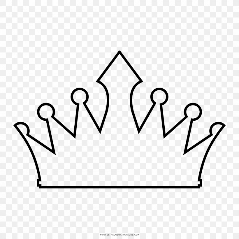 Coloring Book Drawing Crown, PNG, 1000x1000px, Coloring Book, Area, Black, Black And White, Brand Download Free