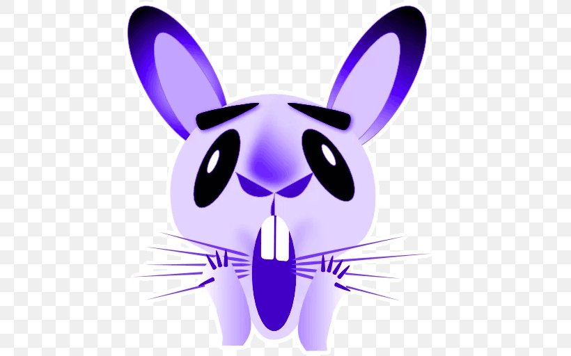 Rabbit Sticker Telegram Emoji Clip Art, PNG, 512x512px, Rabbit, Computer, Dog, Easter, Easter Bunny Download Free