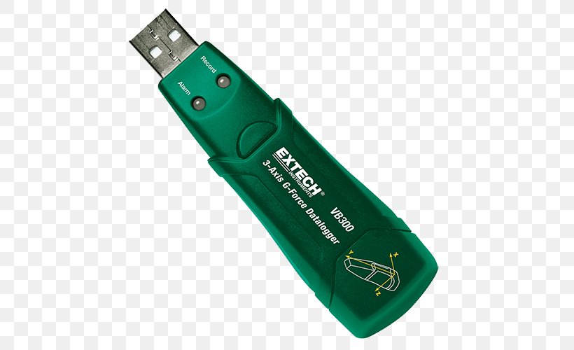 USB Flash Drives Data Logger Vibration G-force, PNG, 500x500px, Usb Flash Drives, Acceleration, Accelerometer, Computer Component, Computer Software Download Free