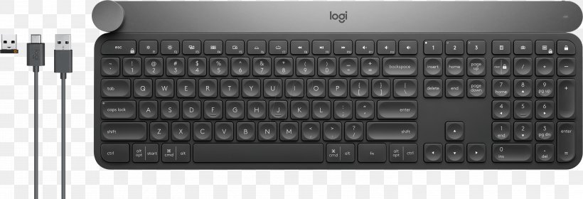 Computer Keyboard Computer Mouse Logitech 920-008484 Craft Advanced Wireless Keyboard With Logitech Craft Advanced, PNG, 2999x1025px, Computer Keyboard, Computer Accessory, Computer Mouse, Hp Advanced Keyboard Dark Grey, Input Device Download Free