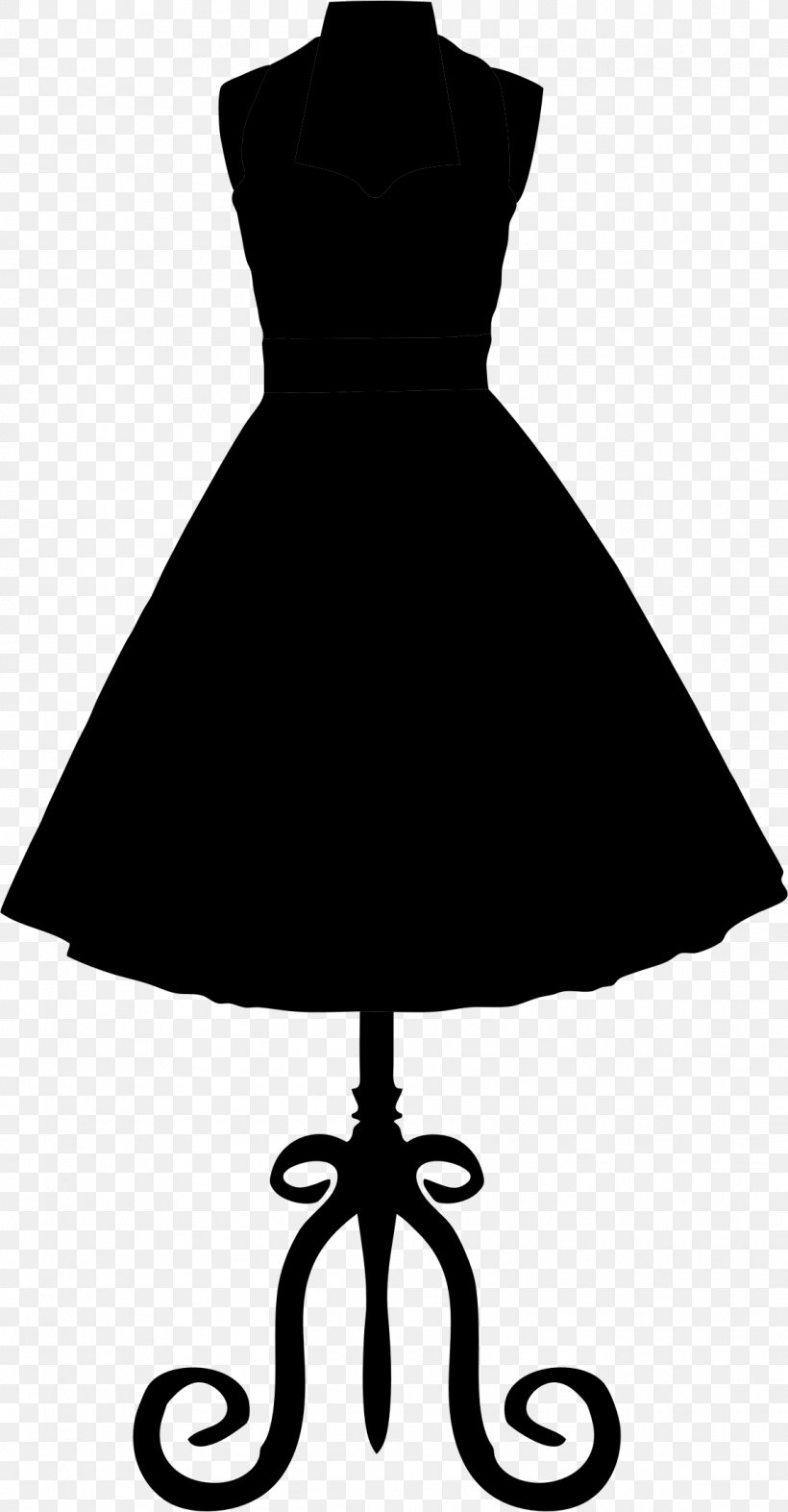 Vintage Clothing Dress Retro Style Clip Art, PNG, 1142x2192px, Vintage Clothing, Aline, Black, Blackandwhite, Clothing Download Free