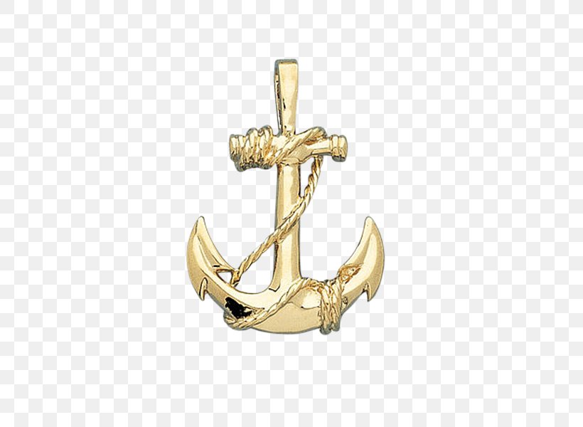 Men's Anchor Pendant Necklace In 10k Gold Colored Gold, PNG, 600x600px, Watercolor, Cartoon, Flower, Frame, Heart Download Free