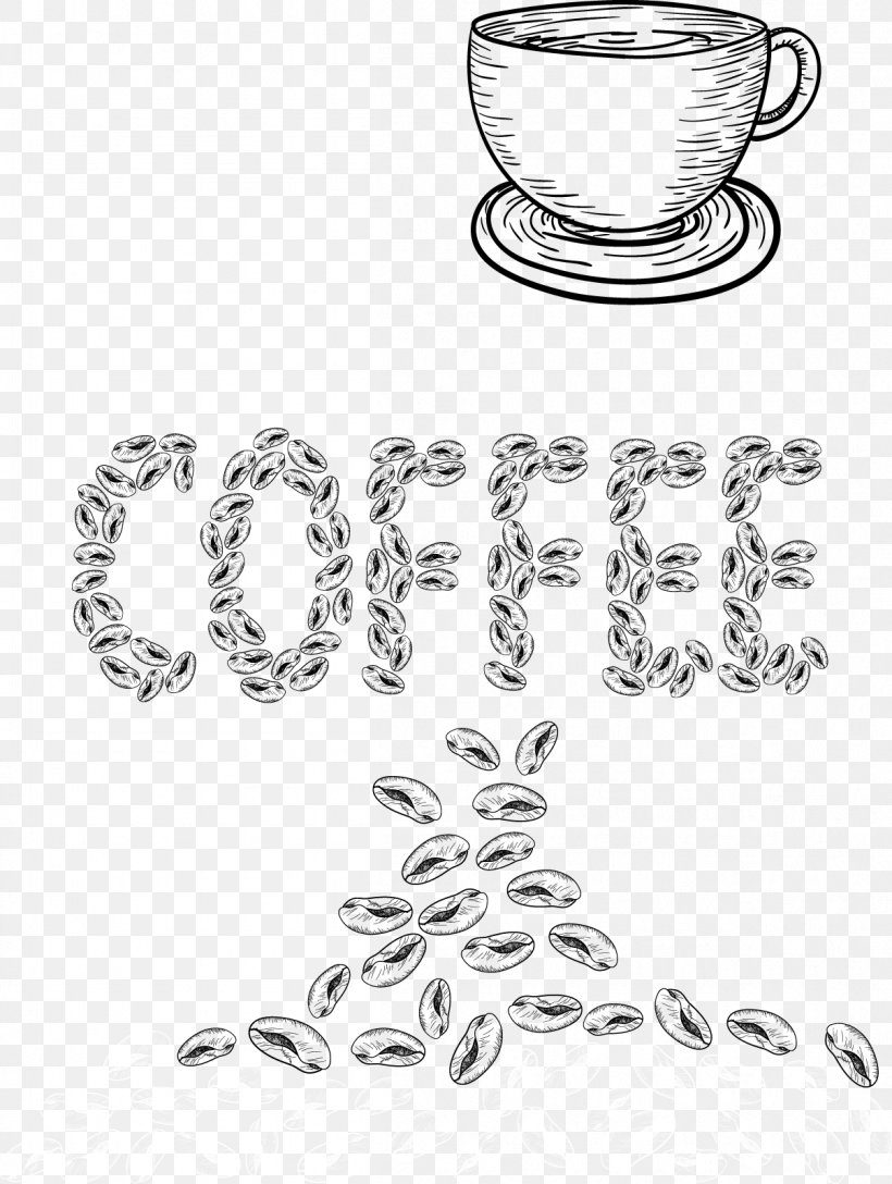 Coffee Bean Cafe Drawing, PNG, 1205x1599px, Coffee, Area, Bean, Black And White, Body Jewelry Download Free