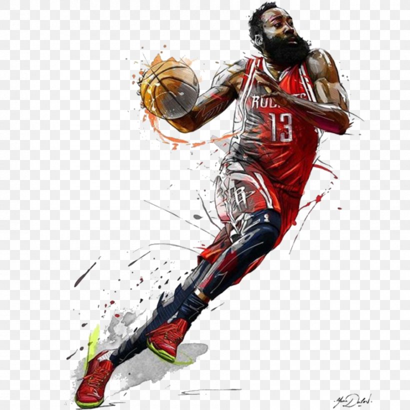 Houston Rockets NBA Art Basketball James Harden, PNG, 900x900px, Houston Rockets, Art, Ball, Baseball Equipment, Basketball Download Free