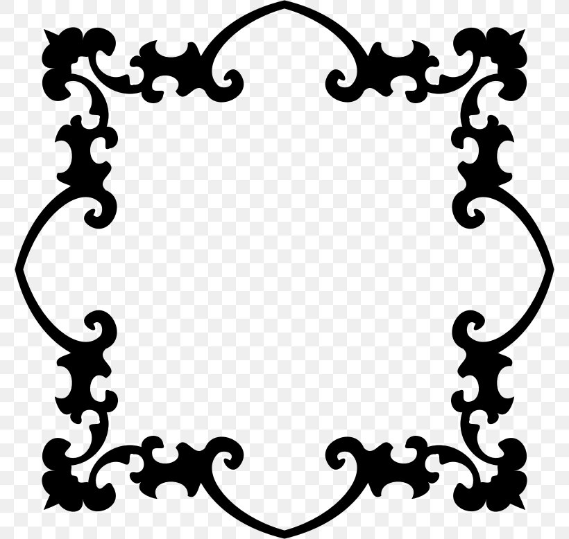 Black And White Borders And Frames Picture Frames Clip Art, PNG, 778x778px, Black And White, Artwork, Black, Body Jewelry, Borders And Frames Download Free