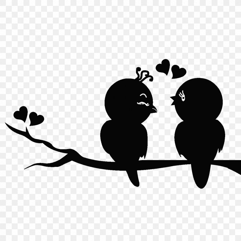 Bird Wall Decal Sticker, PNG, 1200x1200px, Bird, Adhesive, Black, Black And White, Decal Download Free