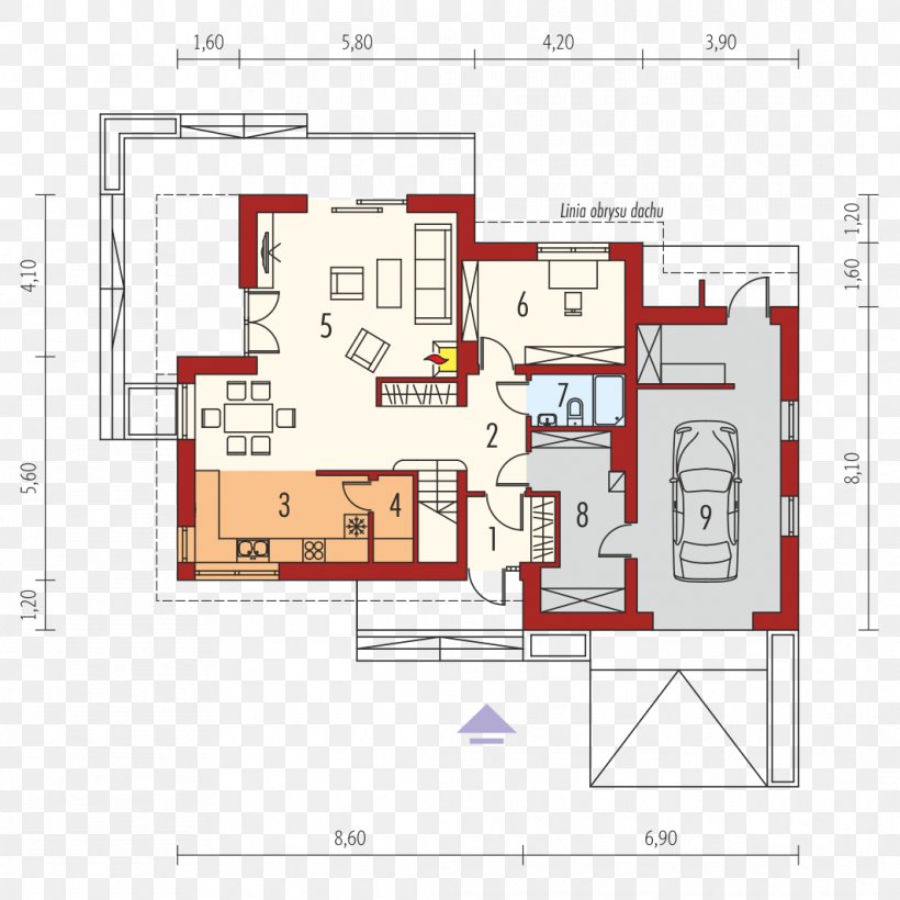 Floor Plan Rzut House Projekt Architecture, PNG, 1064x1064px, Floor Plan, Architecture, Area, Attic, Diagram Download Free