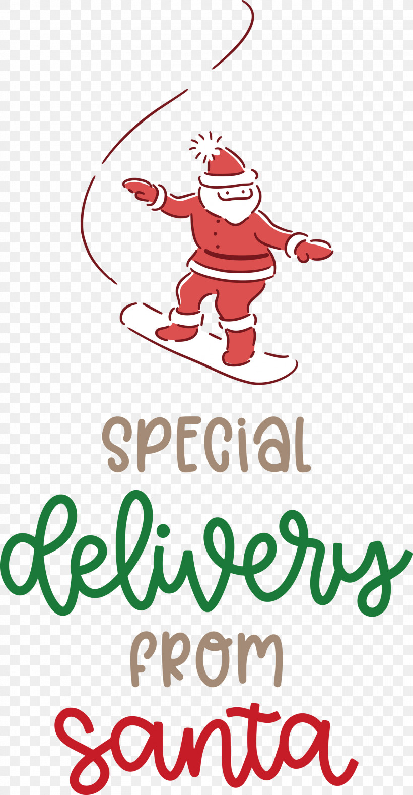 Special Delivery From Santa Santa Christmas, PNG, 1559x3000px, Special Delivery From Santa, Character, Christmas, Christmas Day, Geometry Download Free