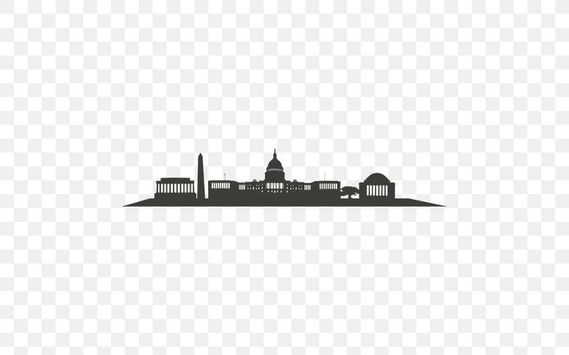 Washington, D.C. Skyline Silhouette Black And White, PNG, 512x512px, Washington Dc, Art, Black And White, Brand, Cityscape Download Free
