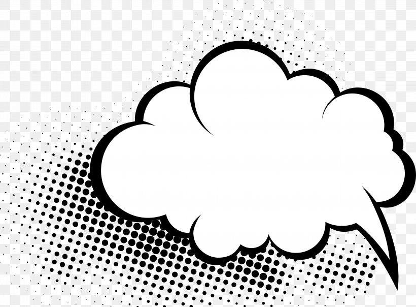 Comics Comic Book Speech Balloon Cloud, PNG, 4541x3346px, Comics, Area, Black, Black And White, Cartoon Download Free