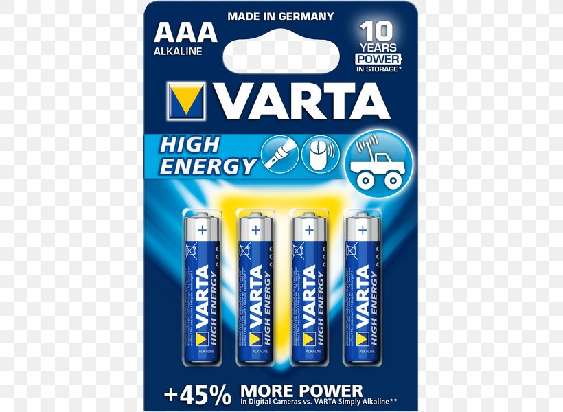 AAA Battery VARTA Electric Battery Alkaline Battery Rechargeable Battery, PNG, 800x600px, Aaa Battery, Alkaline Battery, Battery, Battery Pack, Blue Download Free