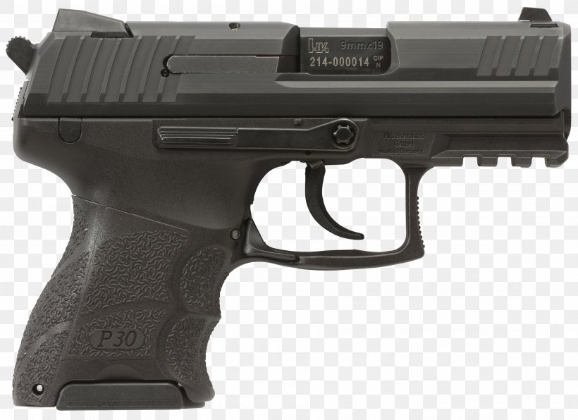 Heckler & Koch P30 Firearm Semi-automatic Pistol Heckler & Koch HK45, PNG, 3584x2607px, 919mm Parabellum, Heckler Koch P30, Air Gun, Airsoft, Airsoft Gun Download Free