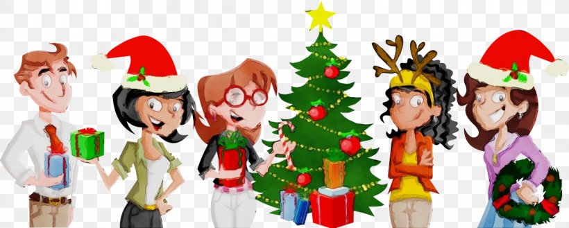Watercolor Christmas Tree, PNG, 1168x470px, Watercolor, Cartoon, Character, Character Created By, Christmas Download Free