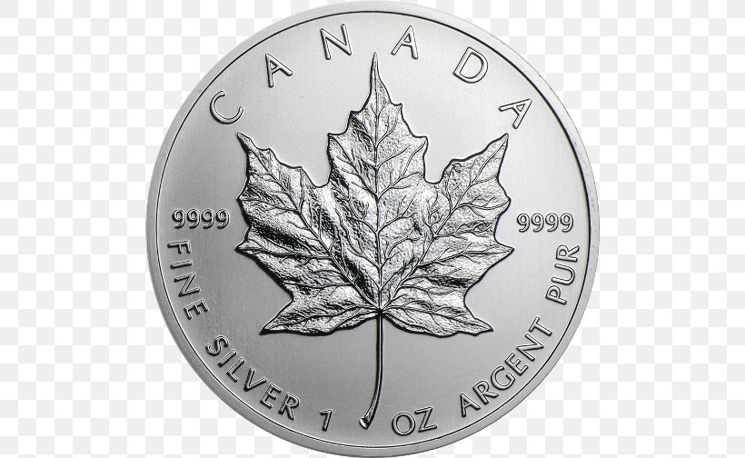 Canada Canadian Silver Maple Leaf Canadian Gold Maple Leaf Silver Coin, PNG, 500x504px, Canada, Black And White, Bullion Coin, Canadian Gold Maple Leaf, Canadian Maple Leaf Download Free
