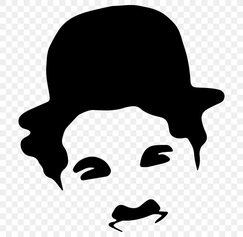 Stencil Silhouette Clip Art, PNG, 800x800px, The Tramp, Actor, Black And White, Charlie Chaplin, Clip Art Download Free