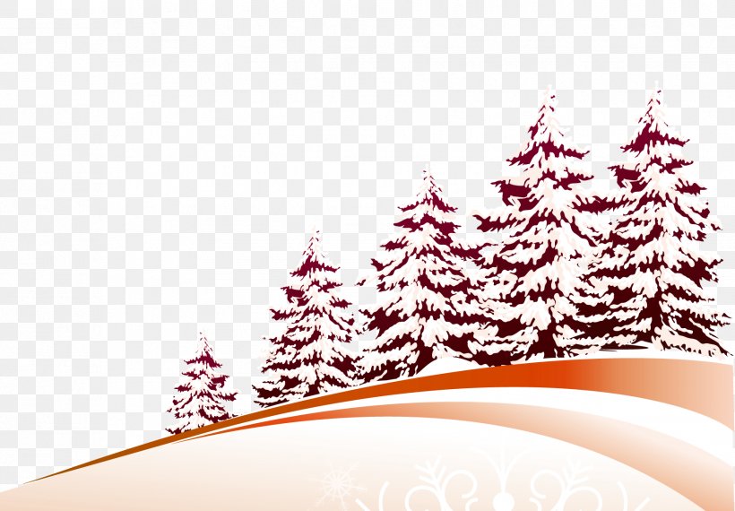 Christmas Tree Pine, PNG, 1832x1274px, Christmas Tree, Christmas Lights, Holiday, Pine, Snow Download Free