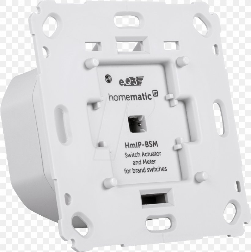 Homematic IP Wireless Actuator HmIP-BSM Home Automation Kits Electrical Switches EQ-3 AG, PNG, 894x900px, Home Automation Kits, Actuator, Dimmer, Electric Current, Electrical Switches Download Free