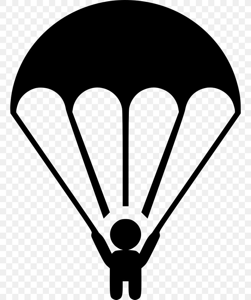 Parachute Parachuting, PNG, 754x980px, Parachute, Black, Black And White, Free Fall, Gimp Download Free