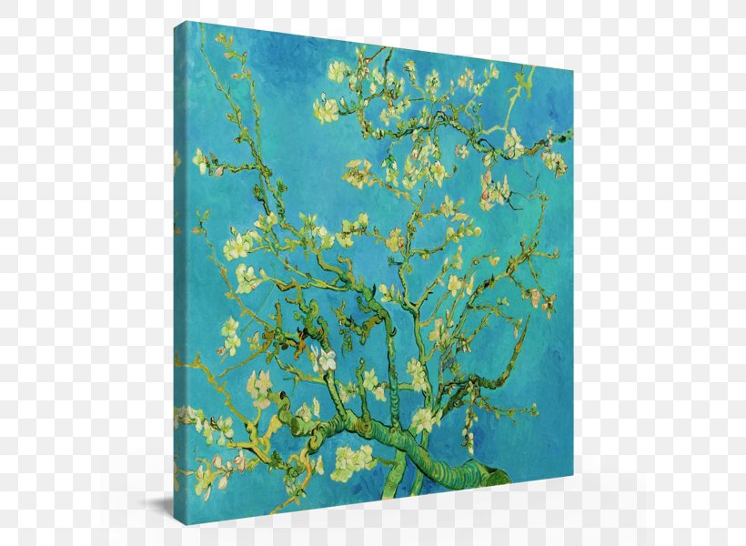 Almond Blossoms Van Gogh Museum Blossoming Almond Branch In A Glass Art Painting, PNG, 600x600px, Almond Blossoms, Almond, Aqua, Art, Art Museum Download Free