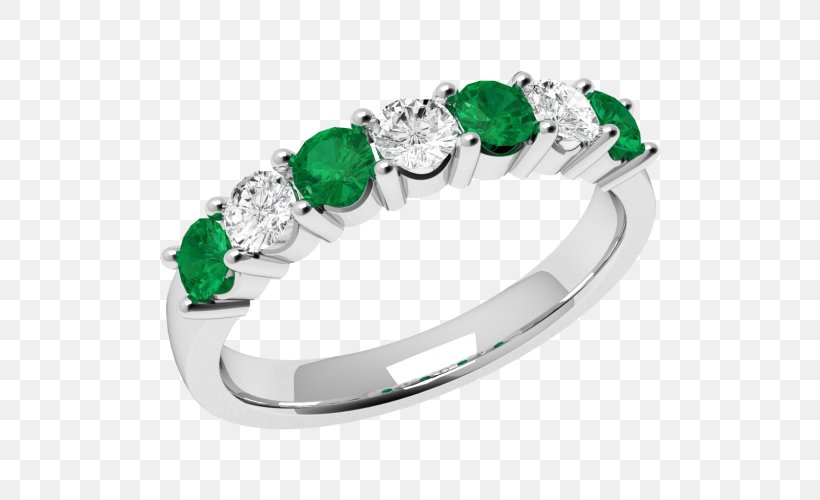 Emerald Diamond Eternity Ring Brilliant, PNG, 500x500px, Emerald, Body Jewelry, Brilliant, Colored Gold, Cut Download Free