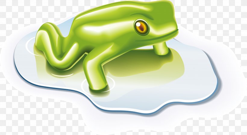 Frog Euclidean Vector Drawing, PNG, 3103x1703px, Frog, Amphibian, Dessin Animxe9, Drawing, Grass Download Free