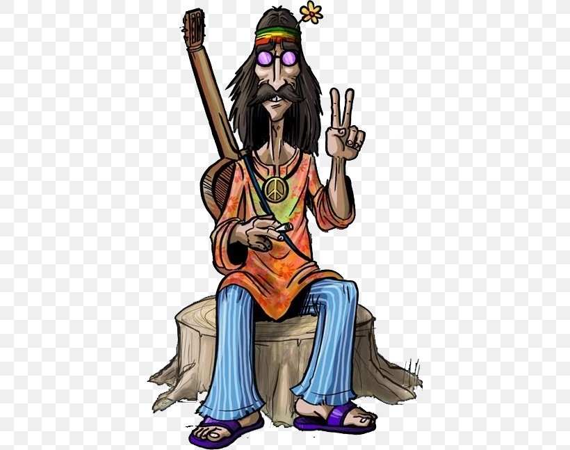 Hippie 1960s Peace Symbols Counterculture, PNG, 397x647px, Hippie, Art, Cannabis, Cartoon, Counterculture Download Free