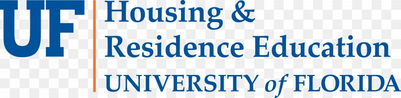 University Of Florida Student Housing Logo Organization Brand Housing And Residence Education, PNG, 2999x732px, Logo, Area, Banner, Blue, Brand Download Free