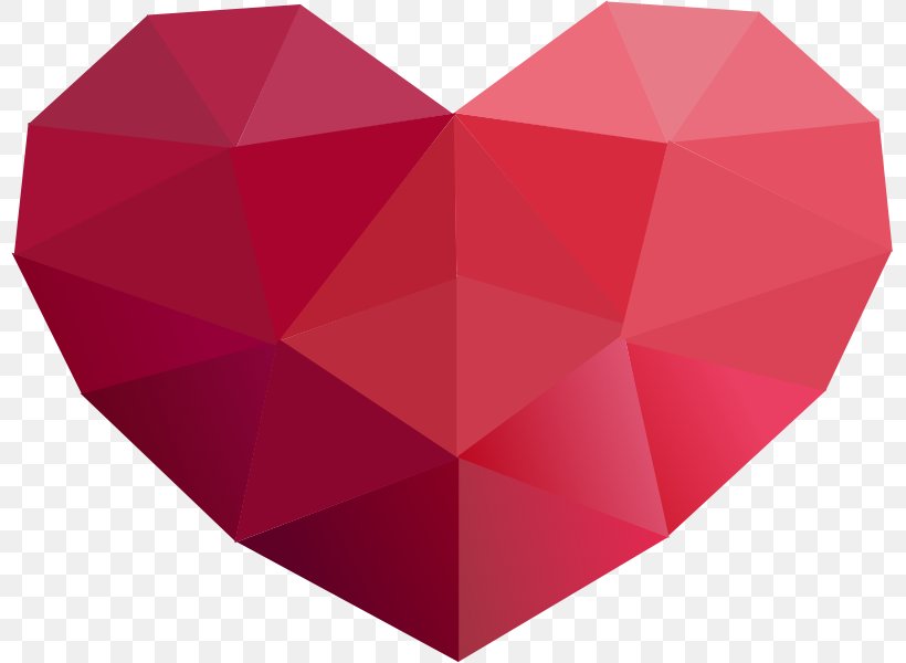 Low Poly Heart Clip Art, PNG, 800x600px, Low Poly, Dribbble, Heart, Love, Red Download Free
