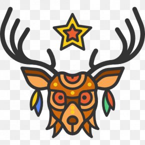 Deer - Red Deer Antler Beaver Clip Art PNG