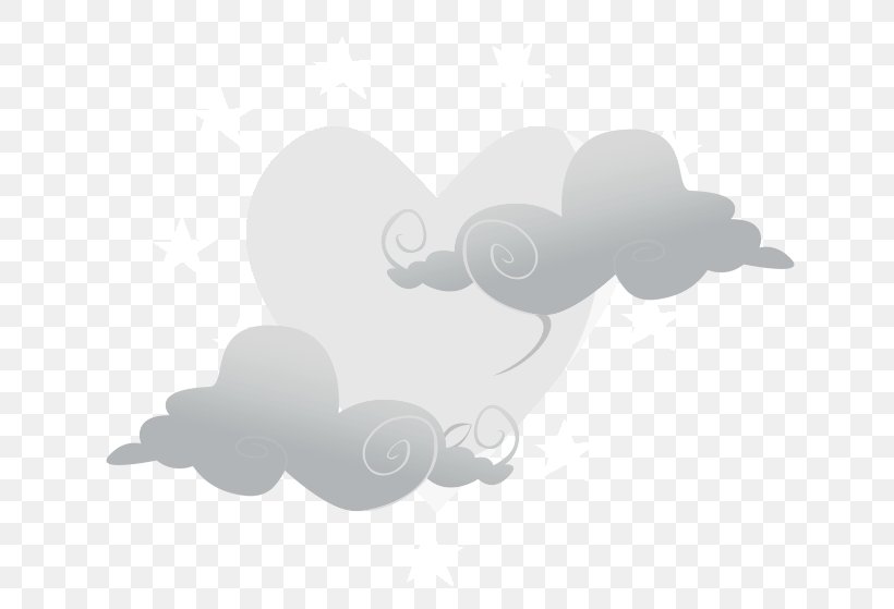 Desktop Wallpaper Computer White Font, PNG, 648x559px, Computer, Black And White, Cloud, Heart, Moths And Butterflies Download Free