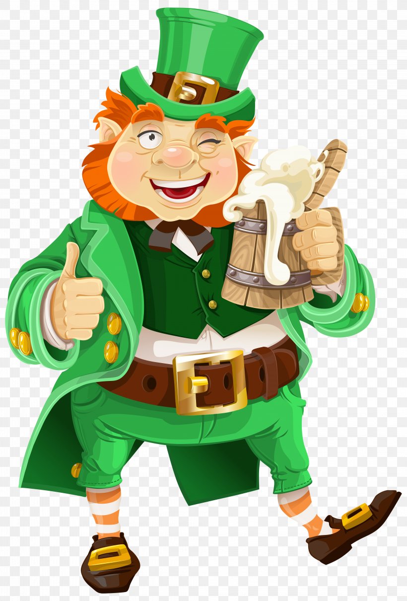 Leprechaun Beer Saint Patrick's Day Clip Art, PNG, 4063x6000px, Leprechaun, Beer, Clover, Fictional Character, Human Behavior Download Free