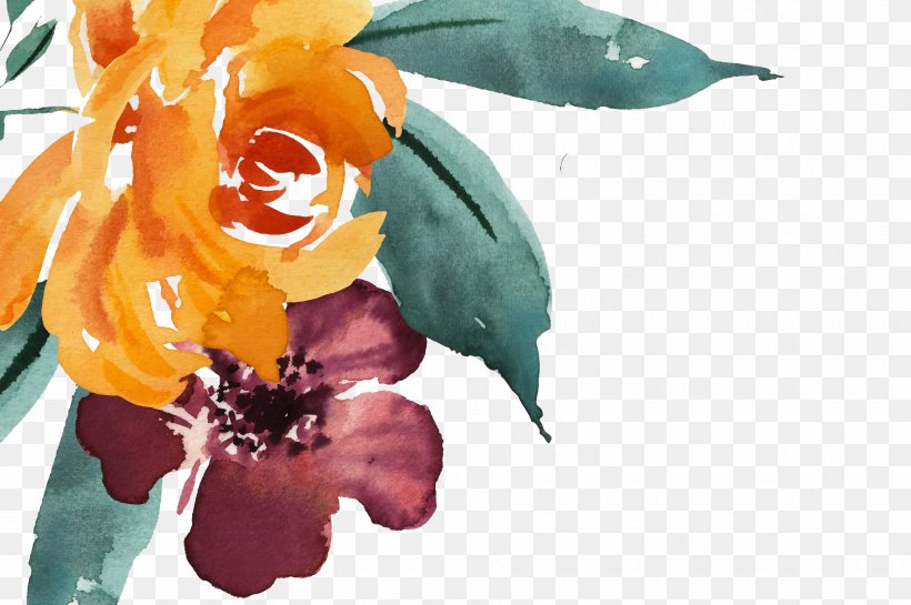 Watercolor: Flowers Watercolor Painting Vector Graphics Drawing, PNG, 1820x1211px, Watercolor Flowers, Art, Botany, Cattleya, Drawing Download Free
