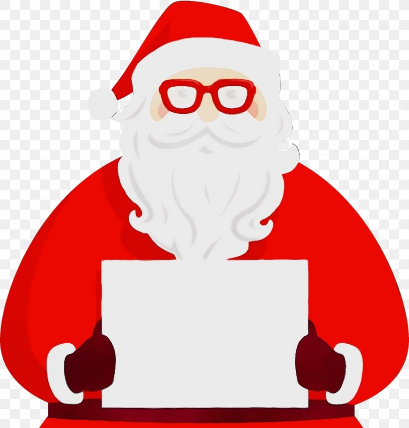 Santa Claus, PNG, 980x1026px, Watercolor, Christmas, Christmas Eve, Facial Hair, Fictional Character Download Free
