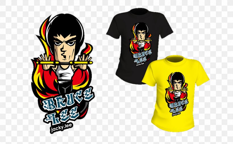 T-shirt Cartoon Illustration, PNG, 900x557px, T Shirt, Advertising, Brand, Bruce Lee, Cartoon Download Free
