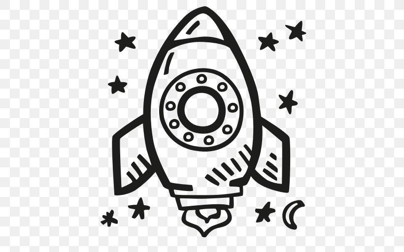 Rocket Launch Outer Space, PNG, 512x512px, Rocket, Art, Black, Black And White, Cohete Espacial Download Free
