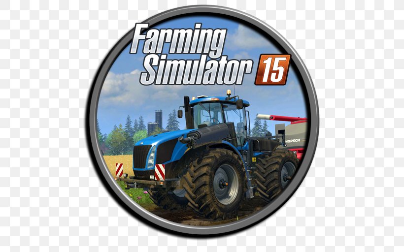 Farming Simulator 15 Xbox 360 PlayStation 3 PlayStation 4, PNG, 512x512px, Farming Simulator 15, Automotive Tire, Automotive Wheel System, Brand, Farm Download Free