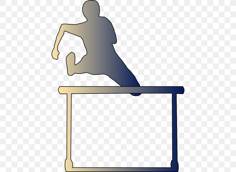 Hurdling Track And Field Athletics Hurdle Running Clip Art, PNG, 462x596px, Hurdling, Area, Blue, Furniture, Hand Download Free