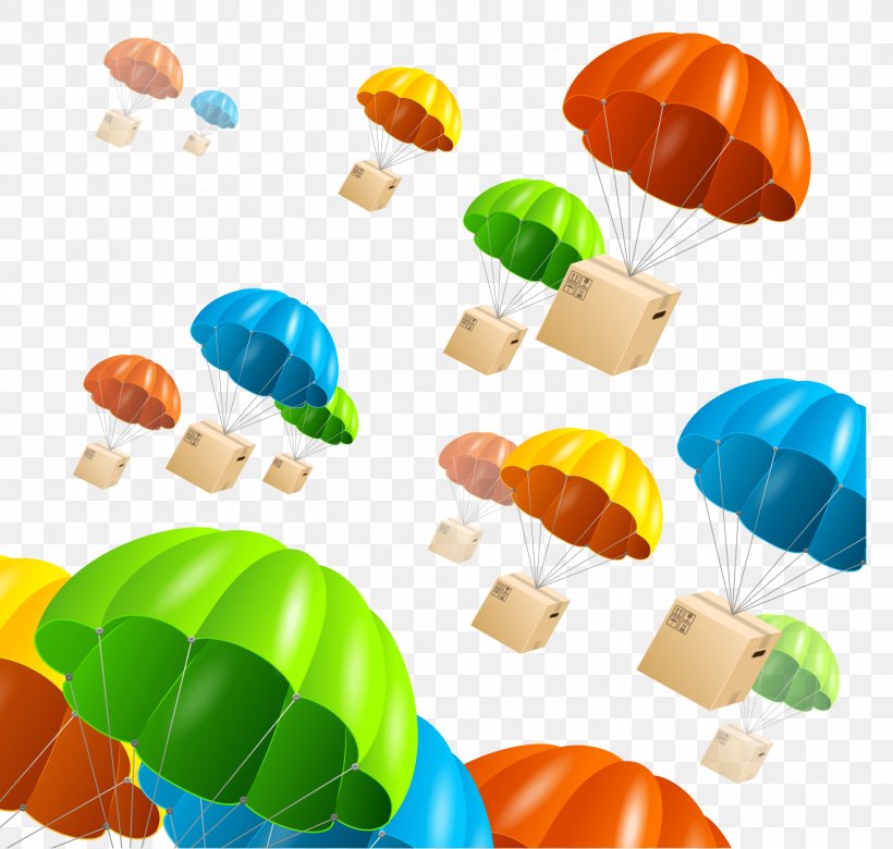 Parachute Parachuting Illustration, PNG, 1449x1379px, Parachute, Color, Orange, Parachuting Download Free
