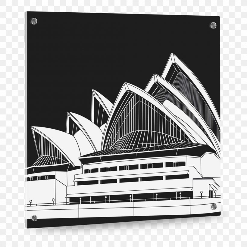 Sydney Opera House Art Canvas Print Printing, PNG, 1000x1000px, Sydney Opera House, Art, Black And White, Brand, Canvas Print Download Free