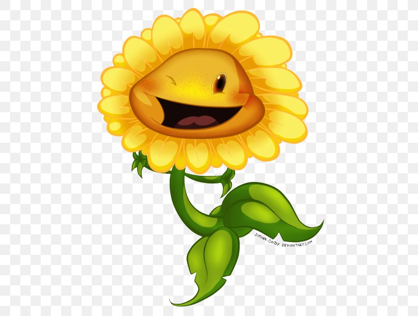 Common Sunflower Plants Vs. Zombies: Garden Warfare 2 Plants Vs. Zombies 2: It's About Time, PNG, 500x620px, Watercolor, Cartoon, Flower, Frame, Heart Download Free