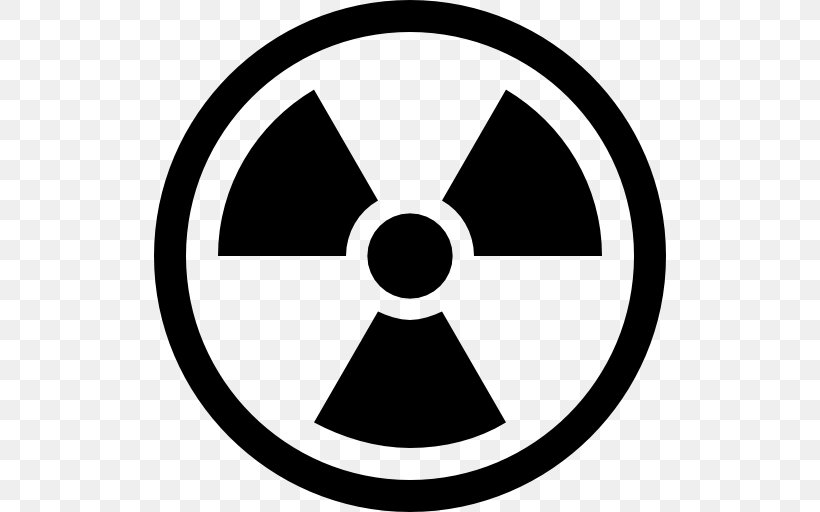 Radioactive Decay Radiation Nuclear Power Hazard Symbol, PNG, 512x512px, Radioactive Decay, Area, Black, Black And White, Brand Download Free
