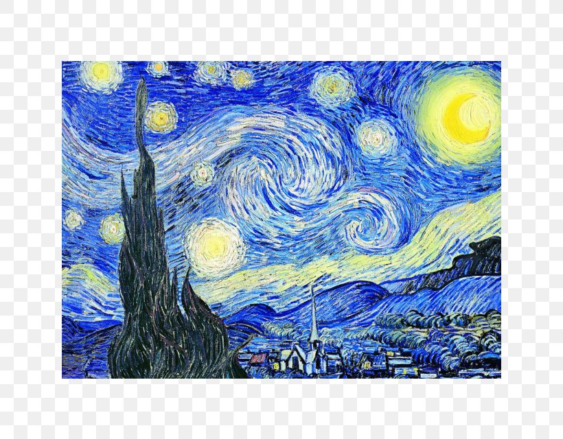 The Starry Night Jigsaw Puzzles ...Van Gogh, 1853-1890 Van Gogh, PNG, 640x640px, Starry Night, Acrylic Paint, Art, Artwork, Blue Download Free